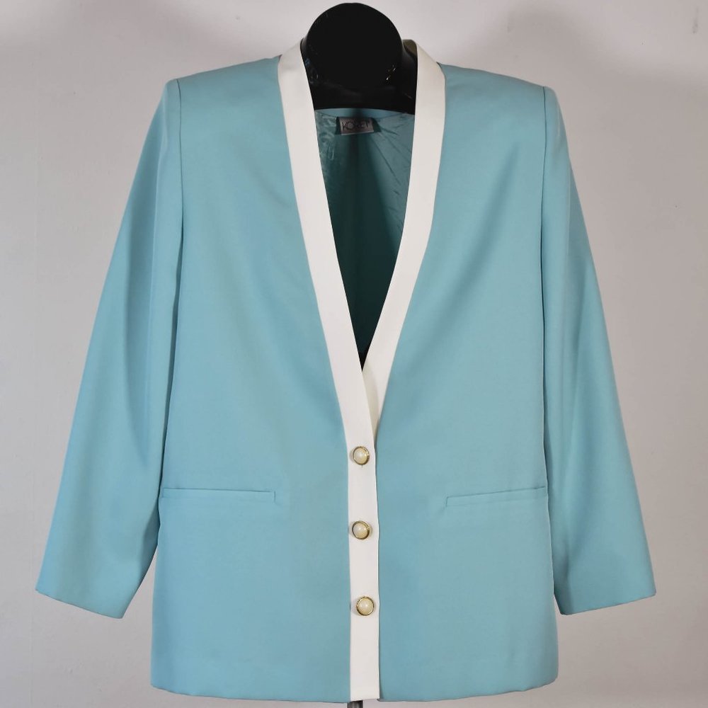 Vintage Sky Blue Oversized Blazer Size 12